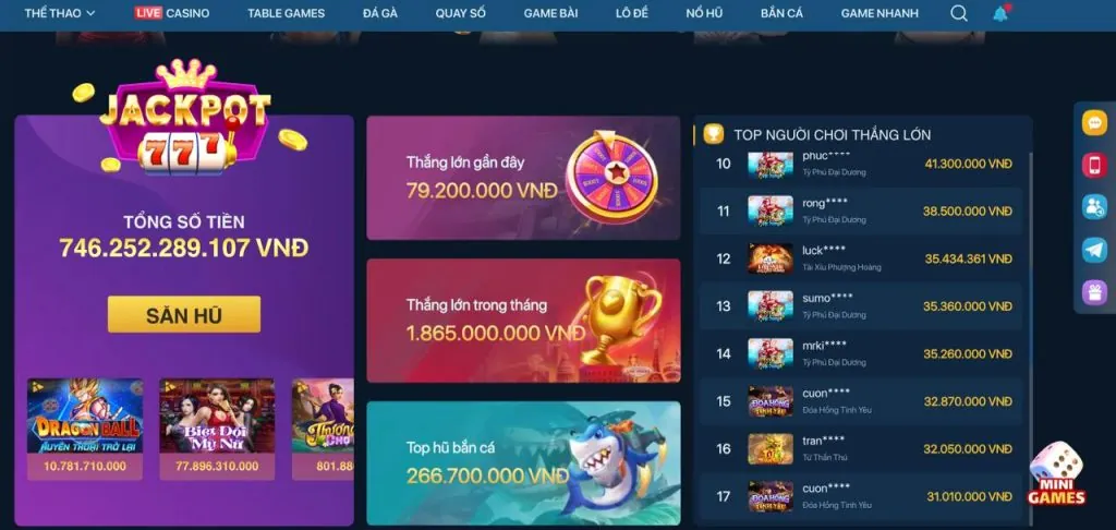 Đa dạng các trò chơi giải trí tại U888: thể thao, casino, slot, bắn cá